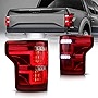 MOSTPLUS Full LED Tail Lights Compatible for Ford F-150 F150 2015 2016 2017 Rear Lamp Assembly (Red Clear)