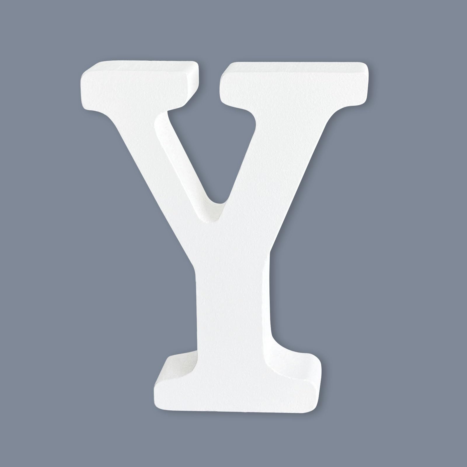 6 Inch Wood Letters, White Unfinished Wooden Letters for Crafts, Alphabet Letters for Home Bedroom Wall Decor, Party Projects, Letter Y