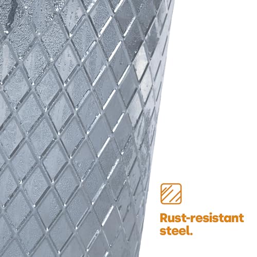 LIVIVO Galvanised Steel 24L Drinks Ice Cool Bucket Pail Diamond Embossed with Rope Handles - Great for Garden Parties, BBQs Cooling Bottles Tub, Cans of Beer or Soft Drinks Champagne Prosecco Whisky - Image 5