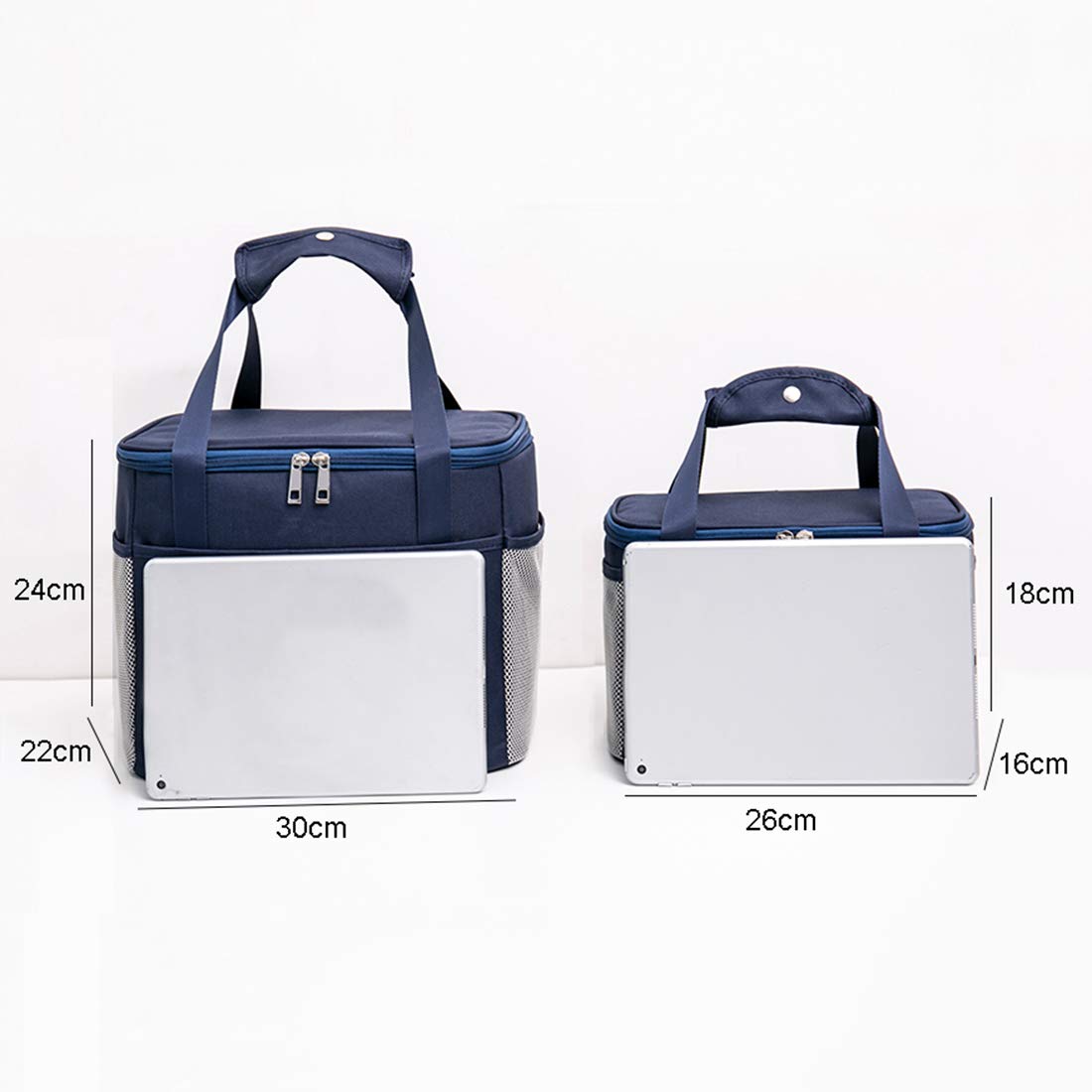Geïsoleerde Koeltas Met Dubbel Compartiment En Schouderriem Voor Mannen Lekvrije Lunchbox Draagtas Voor Werk School Picknick Camping Strand Reizen Houtskool