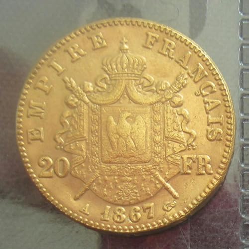 MRYFODA Collection de pièces commémoratives dorées Napoléon en France-1867 A