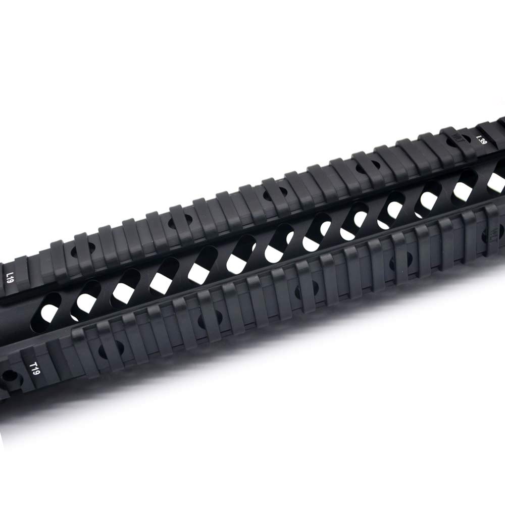 Trirock 4-Pack Black Heat Resistant Rifle Handguard Protector Rubber Ladder Rail Cover for Weaver Picatinny Rail