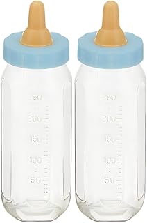 Blue Fillable Baby Bottle Favor - 5" (2 Ct.) - Adorable & Versatile Event Keepsakes - Perfect for Baby Showers, Gender Rev...