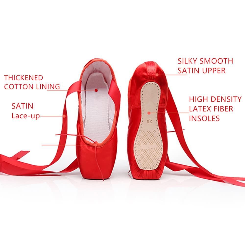 Zapatillas de Ballet Santén para Niña Zapatos de Punta Mujer Baile