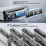 Chismos 9V-24V Car Stereo Radio Bluetooth with CD DVD Player,1DIN RDS/FM/AM Car Radio Bluetooth Handsfree 7 Colors MP3 Player with 2 USB/SD/AUX(Multi-coloured) - Image 7