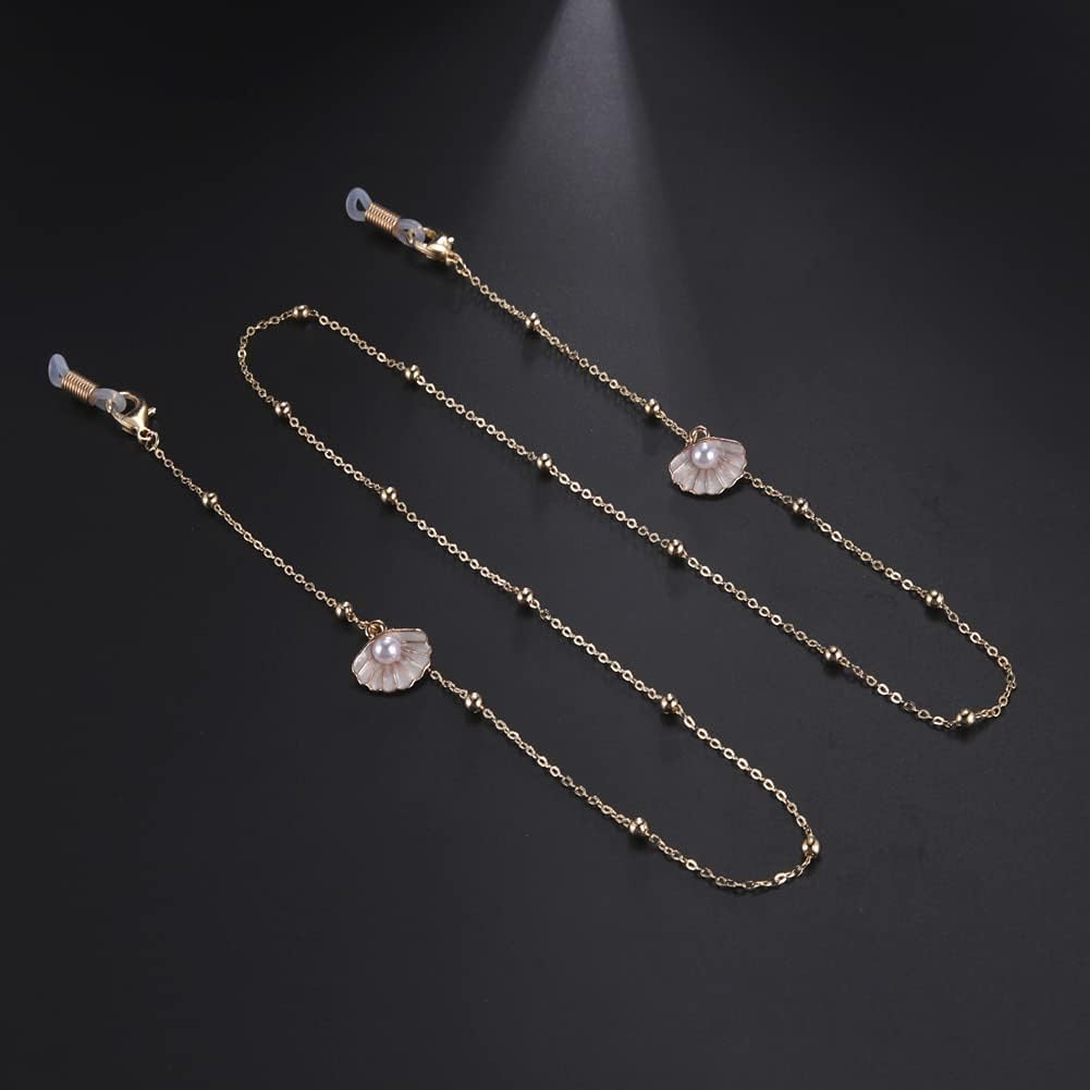 LIKGREAT Eyeglass Chain for Women Face Mask Link Chains Sunglass Strap Holder KC Gold Plated
