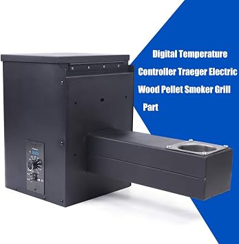 Pellet BBQ Smoker Hopper Assembly Kit, Intelligent Digital Temperature Controller Electric Wood Pellet Smoker Grill Part for Grill, Smoke, Bake, Roast, Braise, and BBQ
