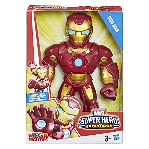 25 cm große Playskool Heroes Marvel Super Hero Adventures Mega Mighties Iron Man Figur zum Sammeln – Bild 2