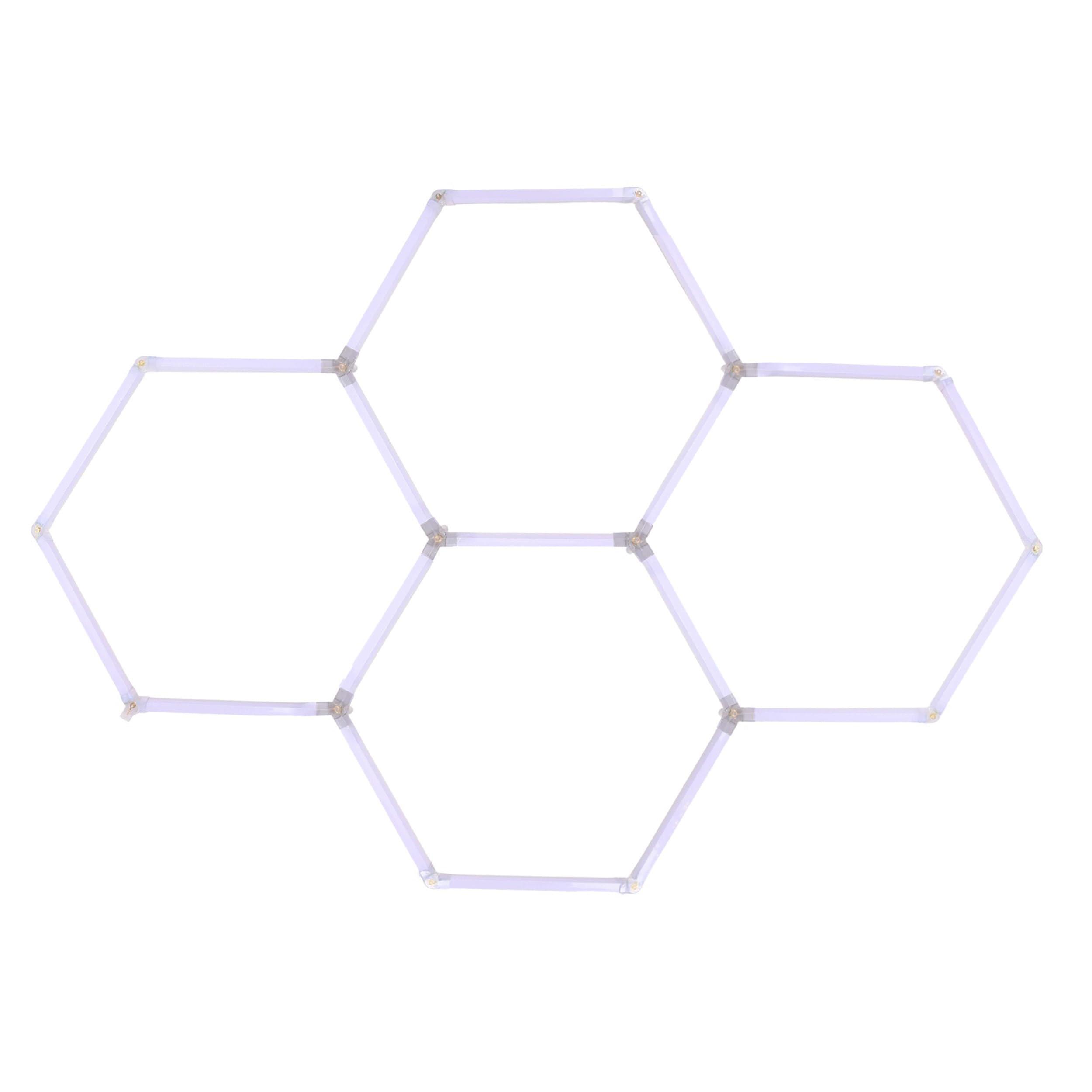 EinParts EPHCL06 lampa LED Hexagon 166x239 cm 4 moduły 16720 lm 6500K zimna biel do garażu warsztatu detailingu