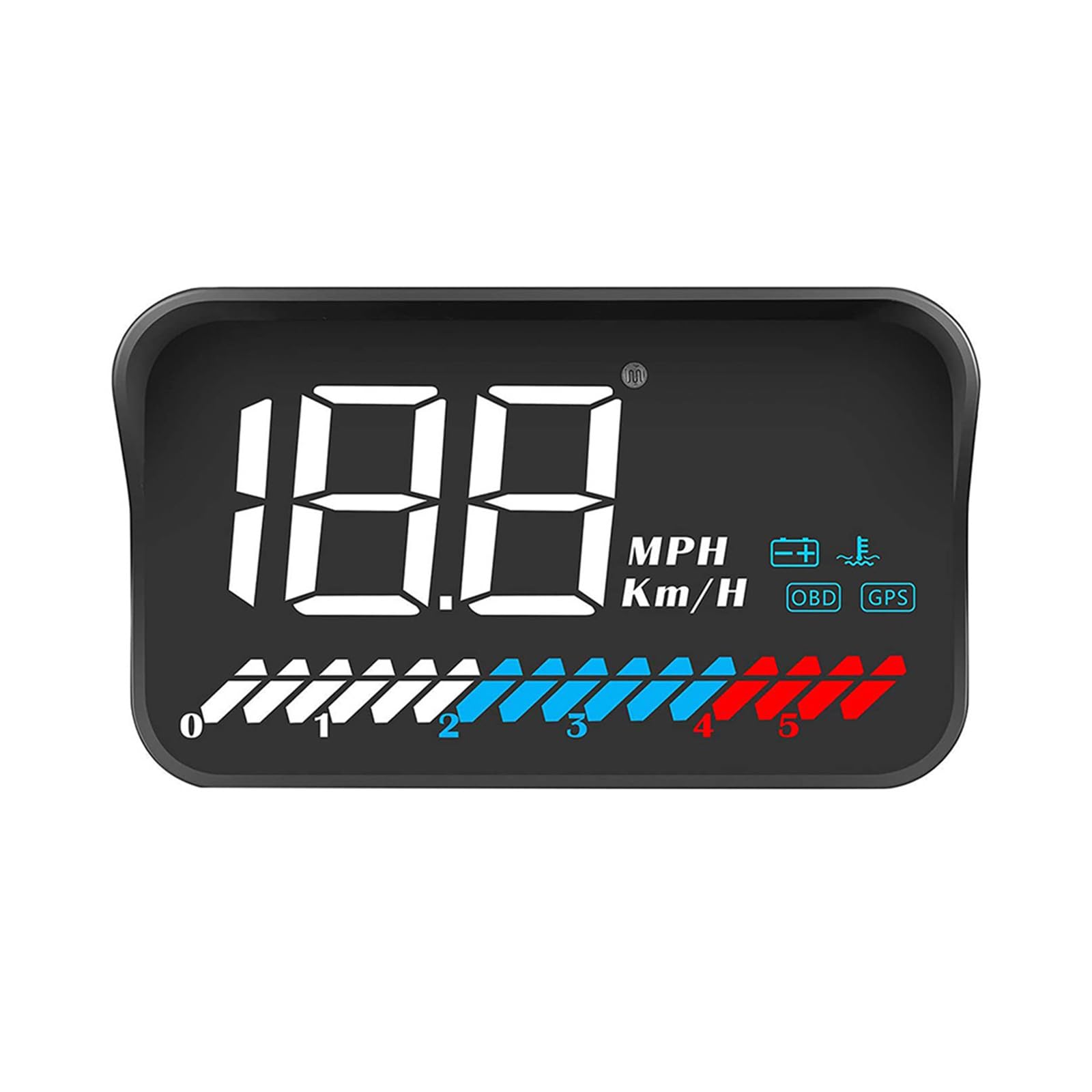 ALINREDBX 3.5'' Universal HUD Head Up Display Dual System, Speedometer OBD2 GPS Interface, Speed, Engine RPM, OverSpeed Warning, Mileage Measurement, Water Temperature, for All Vehicle