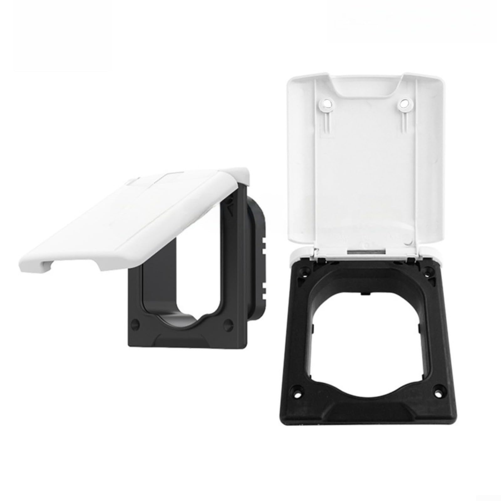 Multifuncional RV-Wasser- und Stromanschlussdose Wetterfest IP44 10A 250V Mit Dichtung Für Wohnmobil Camping Boot Außenmontage ABS Kunststoff Weiß Lochabstand 92mm Diagonale 130mm für robuste