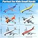 QUANA Airplane Toys, 6 Pack Metal Plane Pull Back Toy Airplanes for Kids 3-5 6 7 Years Old, Die Cast Aircraft Models Kids Play Vehicles Goodie Bag Stuffers Birthday Gifts