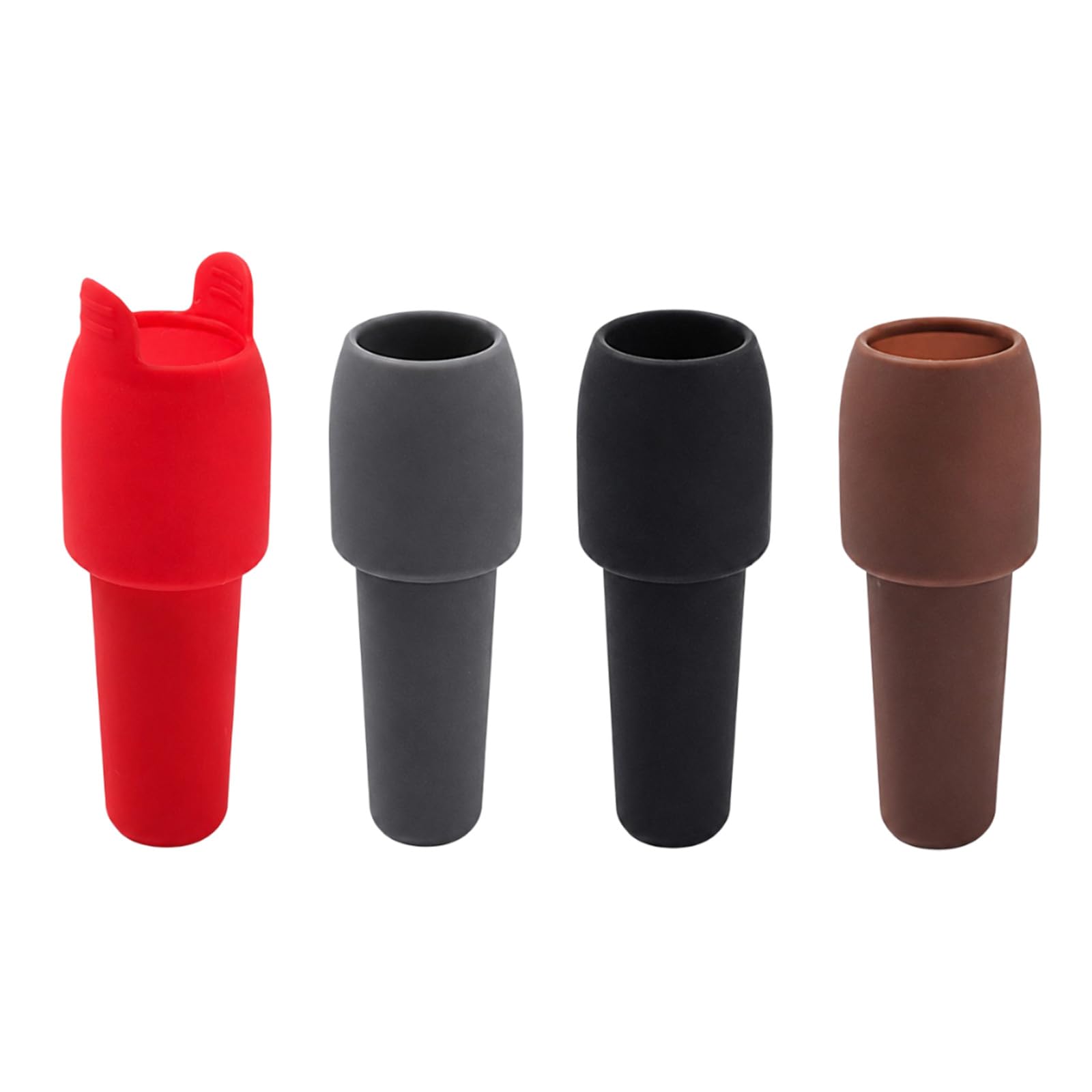 YouXunGS 4 Pack Reusable Sparkling Wine Bottle Stoppers with Handle, Silicone Wine Stoppers for Beer Champagne Prosecco, Airtight Seal Beverage Stoppers for Home Parties