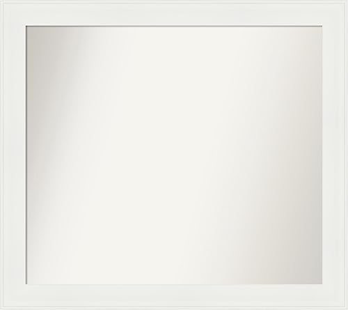 Amanti Art Espejo personalizado, espejo estrecho blanco de tocador, espejo de pared o espejo de tocador de baño sobre el fregadero (24.5 x 27.5