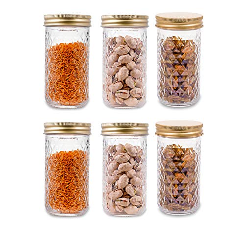 Essential Jars and Containers 3 CROCO JAR- 350 Ml Mason Jars With Lids Canning Jars Wide Mouth, M...