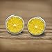 Produktbild Silber Post gelb lemon Schmuck, Silber Ohrstecker, Vintage Old Ohrringe, Traumhafte Schmuck, Glas, Kunst Bild, Mode Ohrringe, einfach und leicht Ohrringe