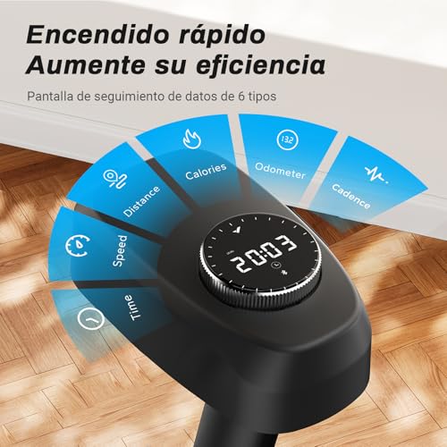 MERACH Bicicleta Estática en Casa con Resistencia Ajustable, Bicicleta Estatica Silenciosa con Monitor LED, Cómodo Cojín de Asiento, App Propia, Capacidad de 136 kg, Entrenamiento Aeróbico - Imagen 6