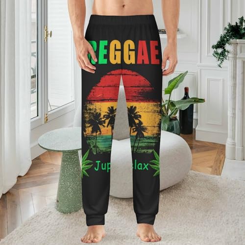 Reggae Music Pajama Pants Men Pj Bottoms Sleepwear Lounge Pant2