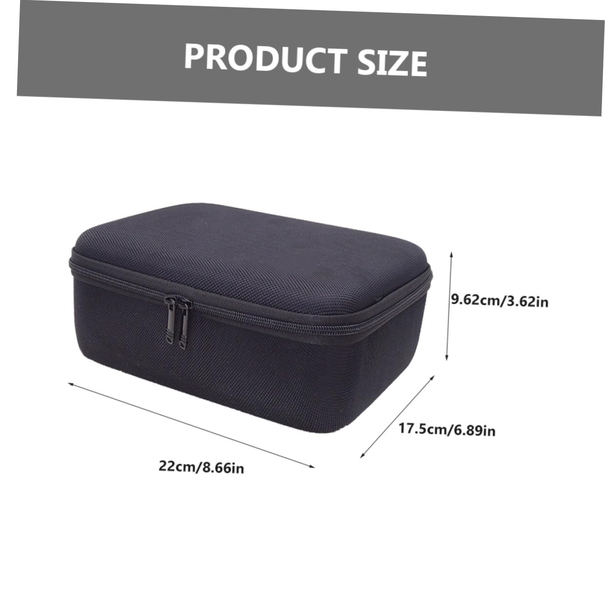 Bolsa de Almacenamiento Portátil para Cables de Datos, Negra, Oxford