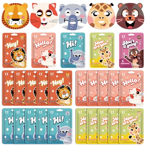 KONEUK 54 Pack Bulk Sheet Face Masks Skincare, Hydrating and Moisturizing Face Mask for All Skin Types, Collagen Facial Masks for Skin Care, Teacher Appreciation Gifts (9 Types x 6 Pcs)