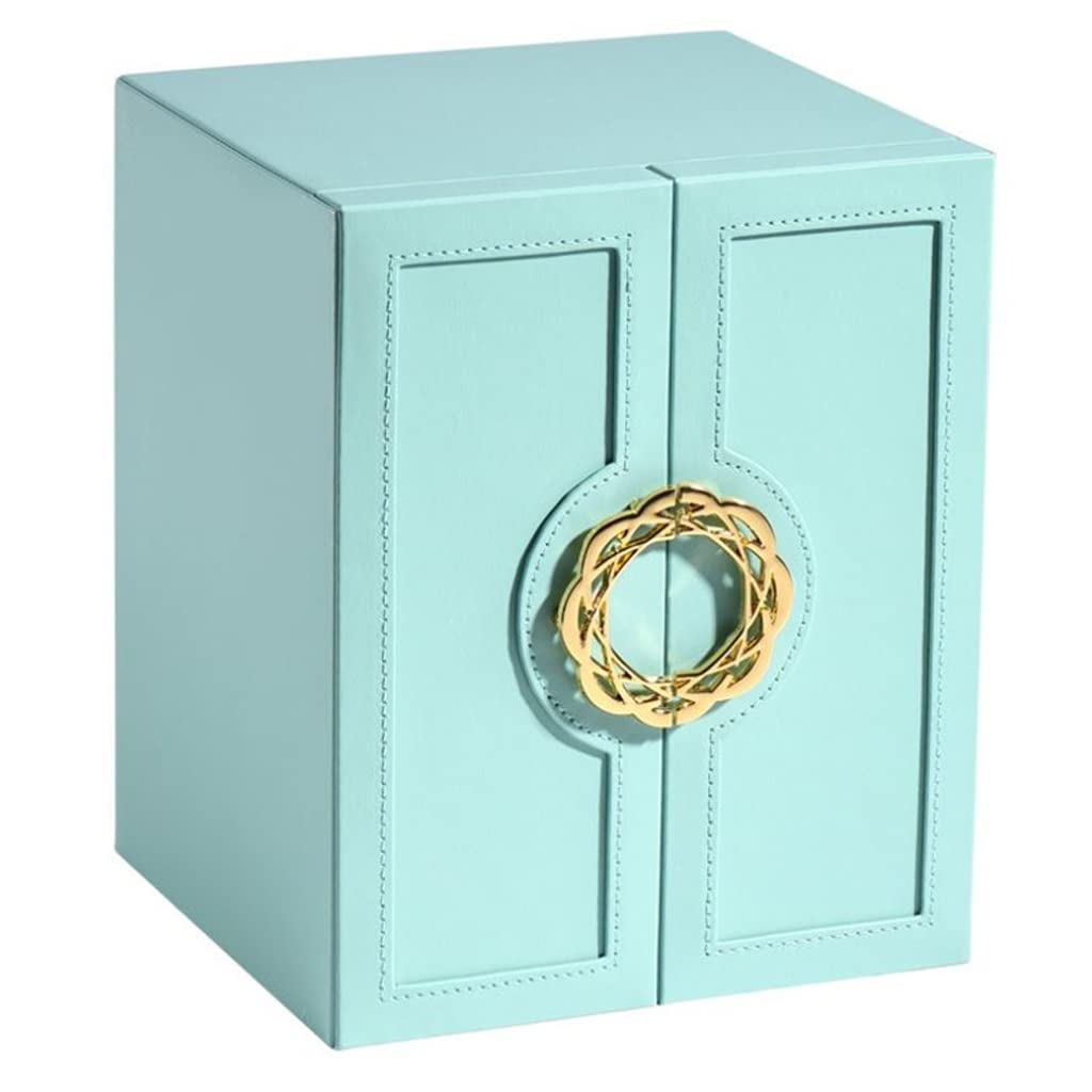 Boîte de rangement bijoux double porte anti-nœuds pour grands colliers