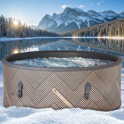 BRAST Whirlpool aufblasbar MSpa Frame Mono Eco für 8 Personen | Ø192x65cm | 144 Massagedüsen in 3...