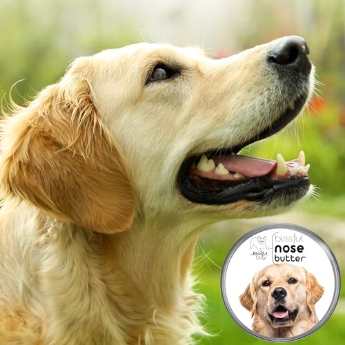 Image of The Blissful Dog Golden Retriever Nose Butter, Versatile Dog Nose Balm for Dry Nose, Handcrafted Nose Moisturizer, Easy-to-Apply Dog Essentials, Unscented, 1 oz.