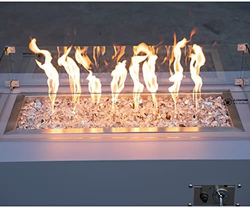 Stanbroil 10-Pound Fire Glass - 1/2 inch Reflective Tempered Fire Glass for Fireplace Fire Pit, Platinum Reflective - 4
