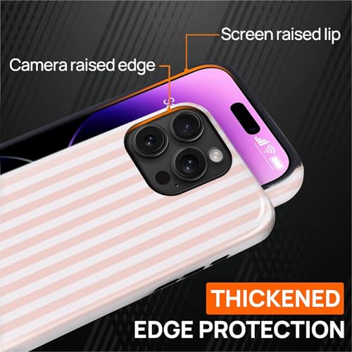 Coque iPhone 15 Pro Max MagSafe évite les rayures style rétro rose - 6