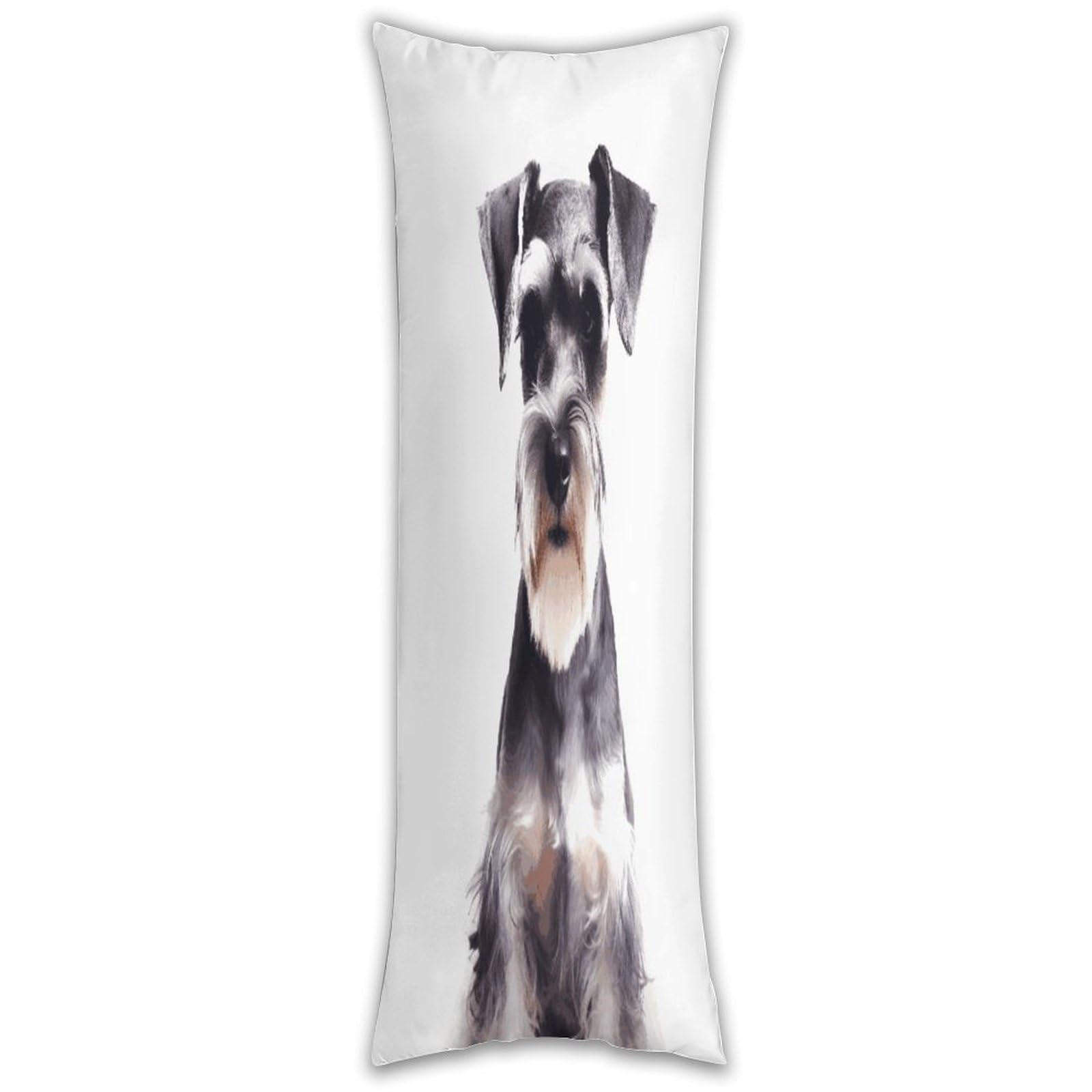 Well-Behaved Schnauzer Pillow Case Breathable Absorb Sweat Long Pillowcover Exquisite Unique Pillow Protector for All Seasons Hot Sleepers Body Pillowcase
