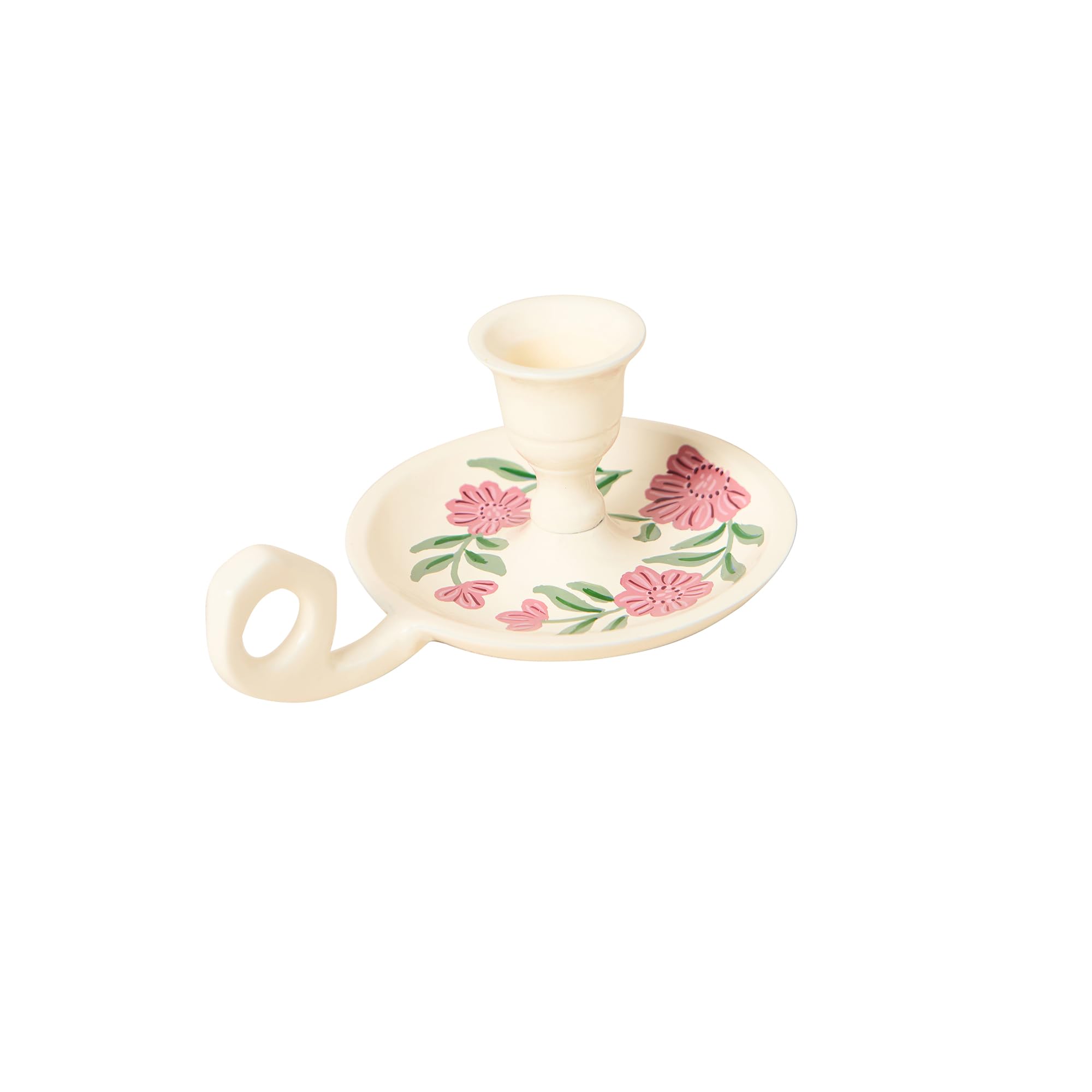 Chumbak Wildflower Candle Stand – Offwhite | Hand-Painted Aluminium Candle Holder |Lost in Paradise-image-34