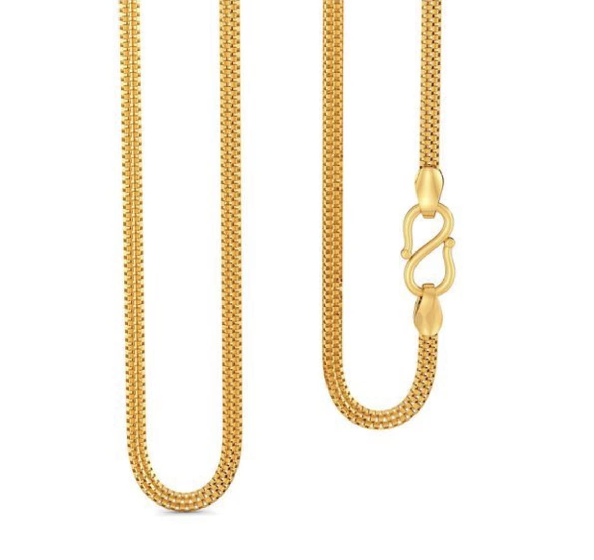 DMJ 22 Inch & 22K Plane Gold Plated Finely Detailed Chain (Unisex Adult Necklace) Gold-Plated Plated Brass Chain (D-Pta-Chn05) (B0BZ4FVDZY) Amazon Price History, Amazon Price Tracker