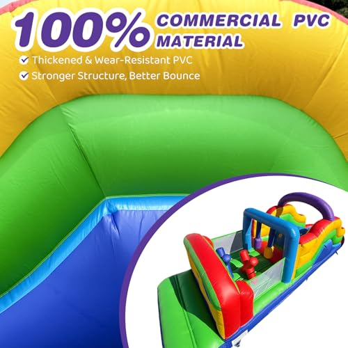 25Ft Commercial Obstacle Course Inflatable Bounce House with Blower Heavy Duty PVC Bounce House Water Slides Inflatable Obstacle Course for Birthday Party Rental Gift - Image 6