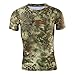 Produktbild TWISFER Kompressionsshirt Herren, Laufshirt Kurzarm Schlange Drucken Funktionsshirt Atmungsaktiv Sportshirt Männer T-Shirt für Running Jogging Fitness Gym