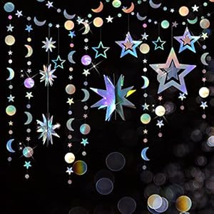 Geosar Irisierende Mond Stern Girlande