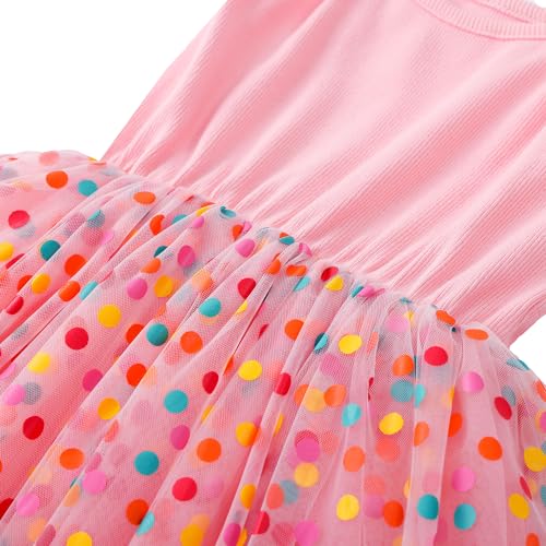 Image of GSVIBK Baby Girls Tutu Dress Sleeveless Toddler Cotton Tulle Skirt Princess Party Prom Dresses