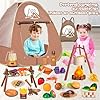 51d+sqwiryl - 80-Piece Kids Camping Toy Set with Tent, Campfire, BBQ Grill & Play Food - Indoor/Outdoor Pretend Playset for Toddlers - Perfect Gift for Boys & Girls - Kids camping toys