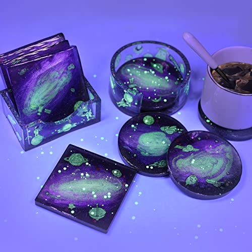Let'S Resin ELR00081 Coaster Resin Molds, Upgraded 10Pcs Epoxy Molds Holder Kit thumb #5