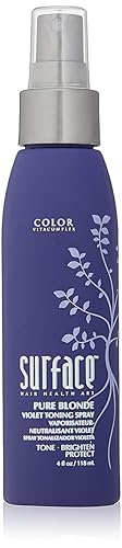 Surface Hair Pure Blonde Violet - Spray tonificante para dejar en casa potenciador de tono y tratamiento elimina los tonos amarillos latones Ligtens
