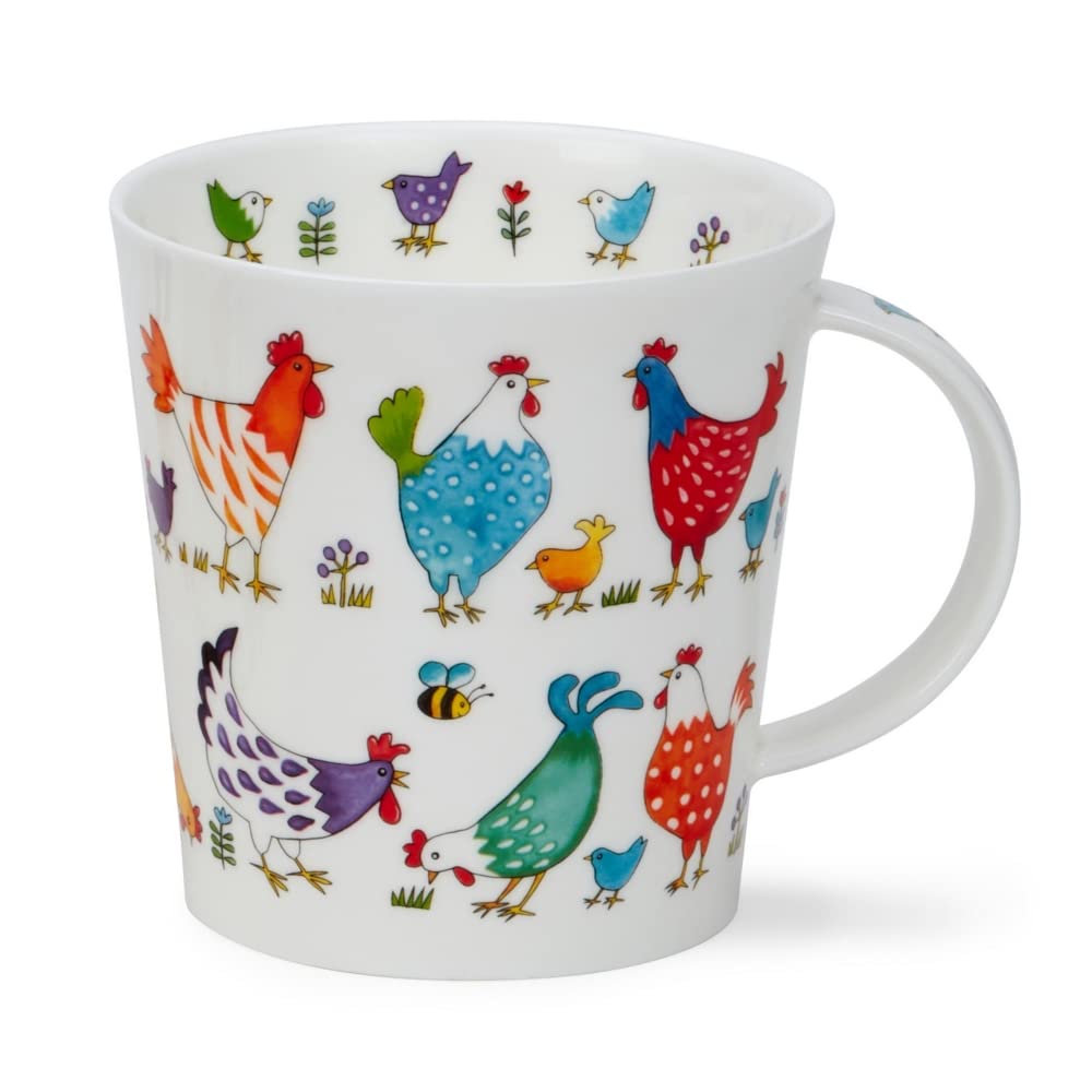 Dunoon Cairngorm 0.48L Mug Bright Bunch (Chicken), Brown, 104mm x 104mm