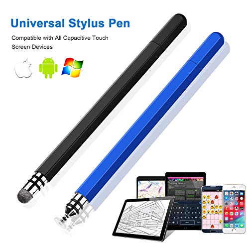 UROPHYLLA Stylus Pens for Touch Screens, Precision Stylus Fine Point Stylus, Stylus Pens for iPad, iPhone, Tablet, Laptops, Android and Other Touch Screens with 4 Discs and 3 Fiber Tips (Black/Blue) - Thumbnail 4