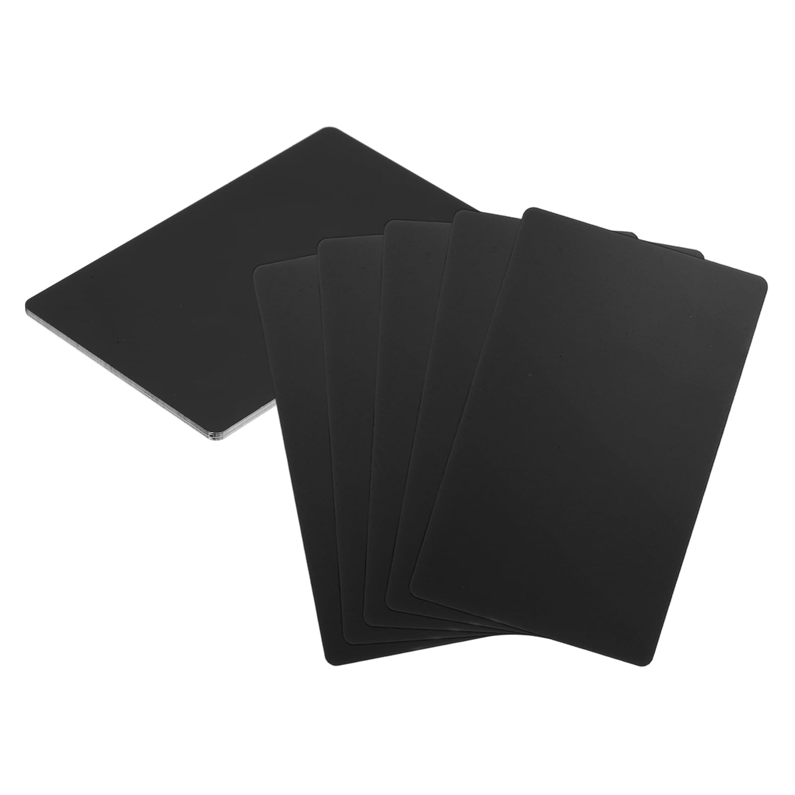 sourcing map 10pcs Metal Business Cards Blanks 3.4" x 2.1" x 0.01" Aluminum Laser Engraving Blank Name Custom Card CNC Engraving Sheets for House Office DIY Gift Plate Invitations, Matte Black