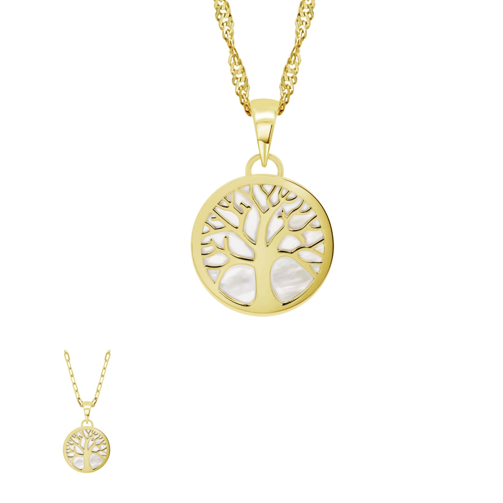 Time RoaD Collar Mujer Oro 9K original | Acabado Refinado HIN00017/43, Collares Mujer, Regalo de Cumpleaños, Aniversario, San Valentín, Madre y más