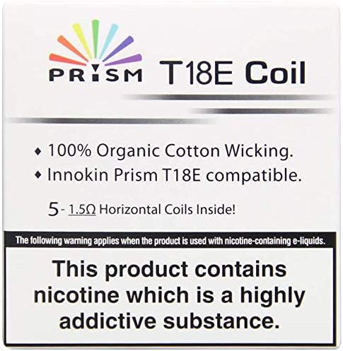 INNOKIN Prism T18E Replacement Coils 1.5 ohm – Cotton Wicking (5 x Coils (Full Pack))