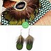 100PCS Green Small Natural Feathers 1.5"-3" for Craft Dream Catchers (Green Bronze Lady Amherst Pheasant Feathers) #5