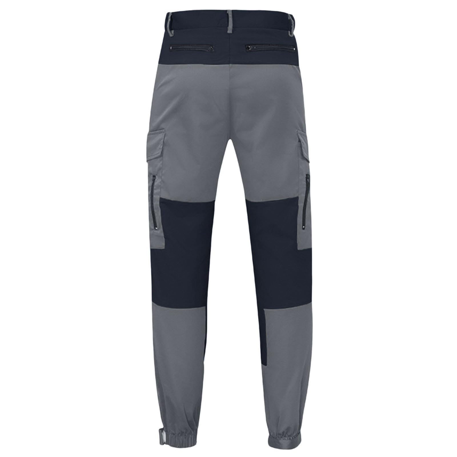 Generico Pantaloni Trekking Cargo Uomo Slim Fit,Pantaloni da Montagna Uomo,Pantalone Tattici Asciugatura Rapida Pantalone Outdoor con Zip Laterali Confortevole Jogger per Escursionismo Campeggio