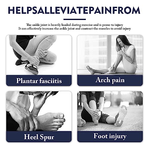 Image of 2Pairs Comprex Ankle Sleeves, Soothe Relief Socks for Neuropathy Pain Women, Plantar Fasciitis Socks for Arch Support, Achilles Tendonitis, and Foot Pain Relief (M, Black)
