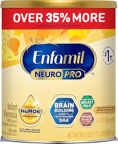 Image of Enfamil NeuroPro Baby Formula, Brain Building Duo DHA & MFGM, Exclusive Immune Supporting HuMO6 Blend, Powder Infant Formula, Baby Milk, 28.3 Oz Value Can