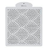 Torten Schablonen Weizen-Muster Spray Floral Kuchen Schablone Kante Dekorieren Kuchenvorlagen Backen Werkzeug für Schokolade Dessert Lebensmittelecht Strukturmatte, Kuchen-Rand-Schablonenform 30x25cm