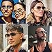 Dollger Oversized Square Aviator Sunglasses for Men and Women Fashion Metal large Frame Vintage Gradient Shades Sunglasses UV400 Protection